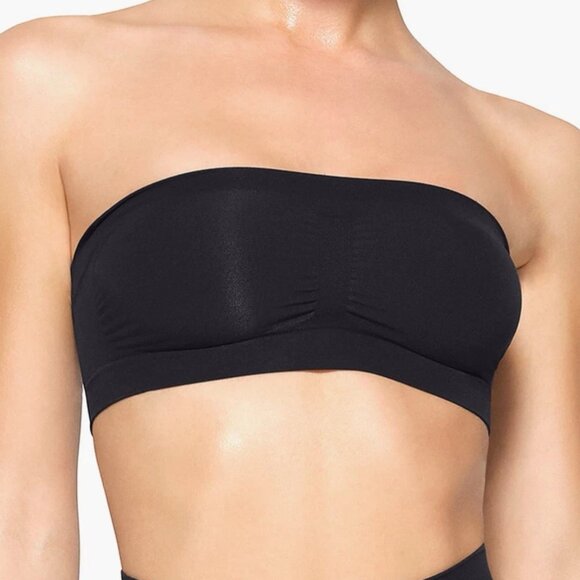SKIMS Other - SKIMS Black Seamless Bandeau Bra XL
